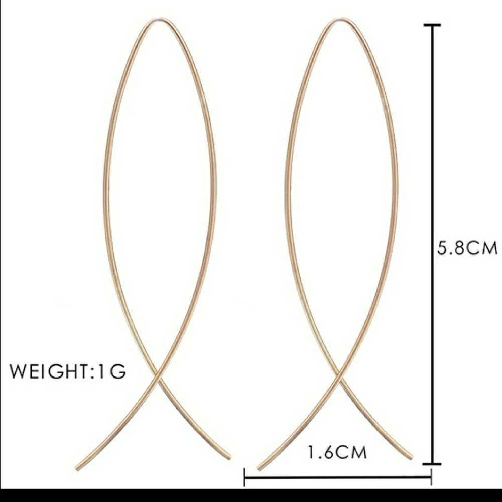 Simple “fish” earrings - Picture 4 of 4
